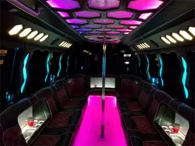 Volcano party bus interior
