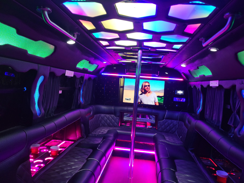 10 Pax Tornado Party Bus — Just Limos party bus rental DC, Baltimore, Northern VA