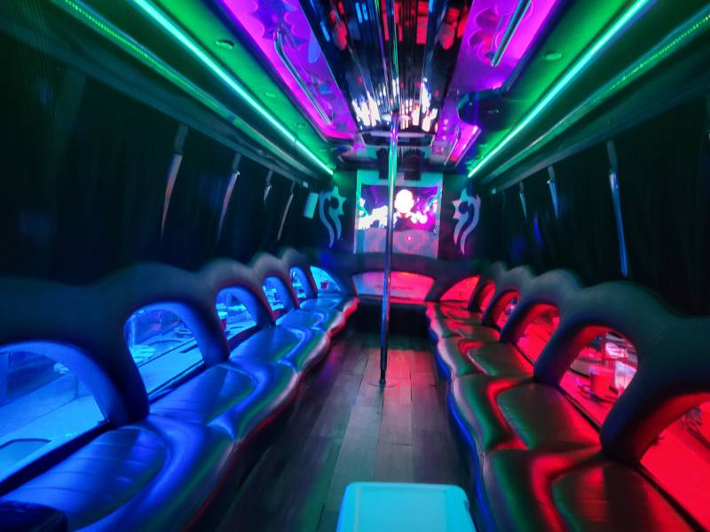 28–30 Pax Tsunami Party Bus interior